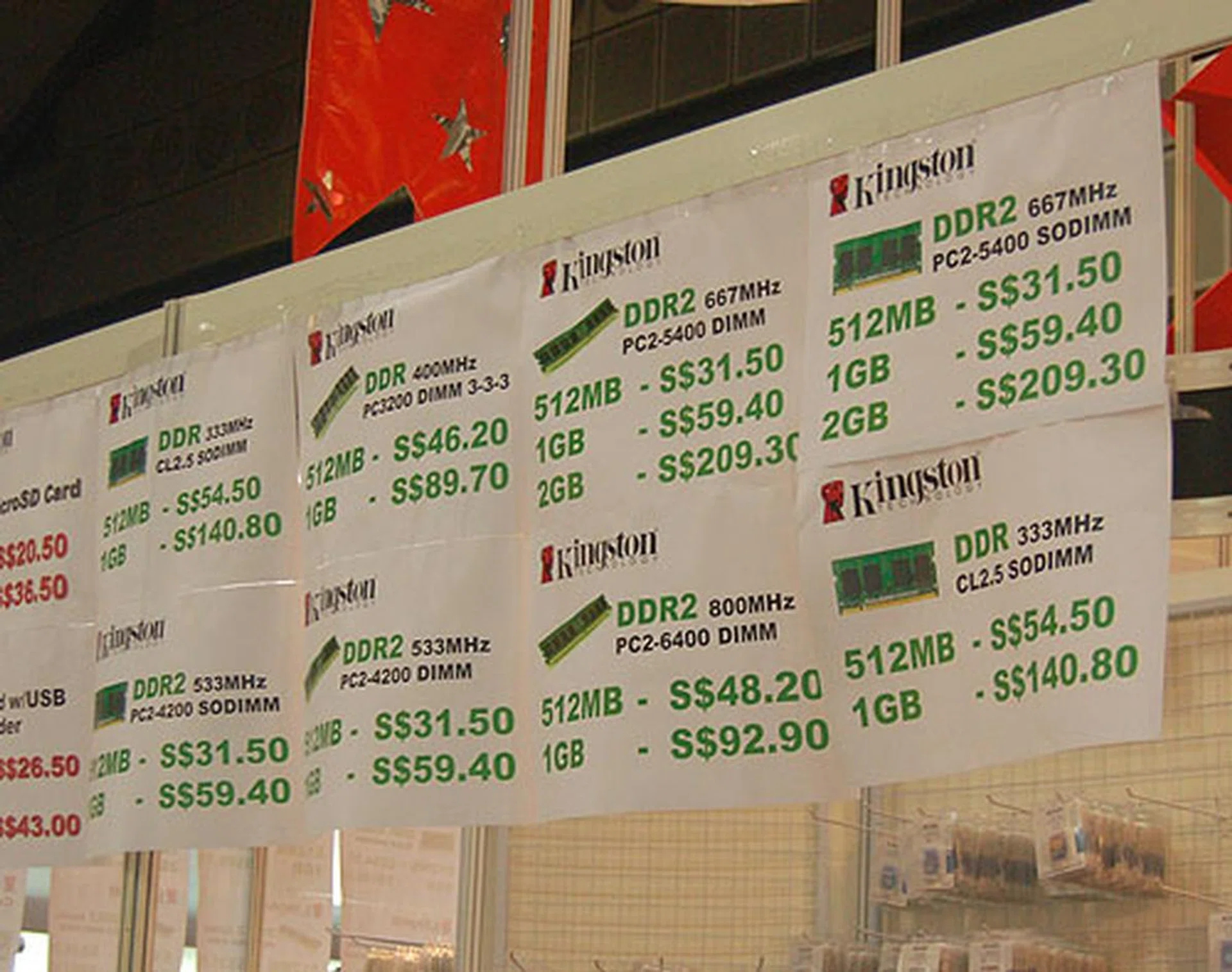  DDR2 RAM prices seem to be on the upswing, judging from the prices we're seeing here.  