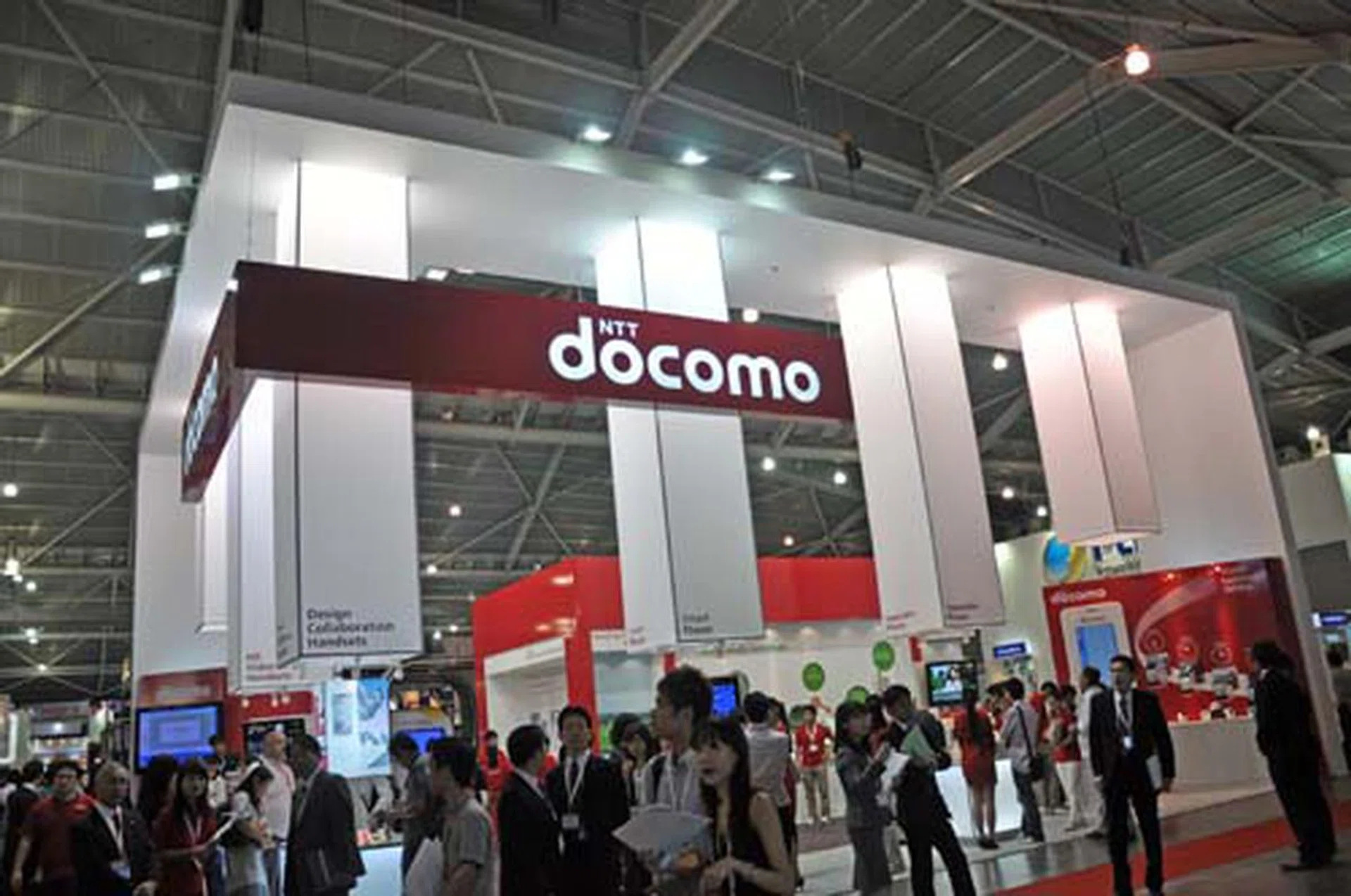 NTT docomo's booth is the place to be check out all the coolest Japanese phones. 