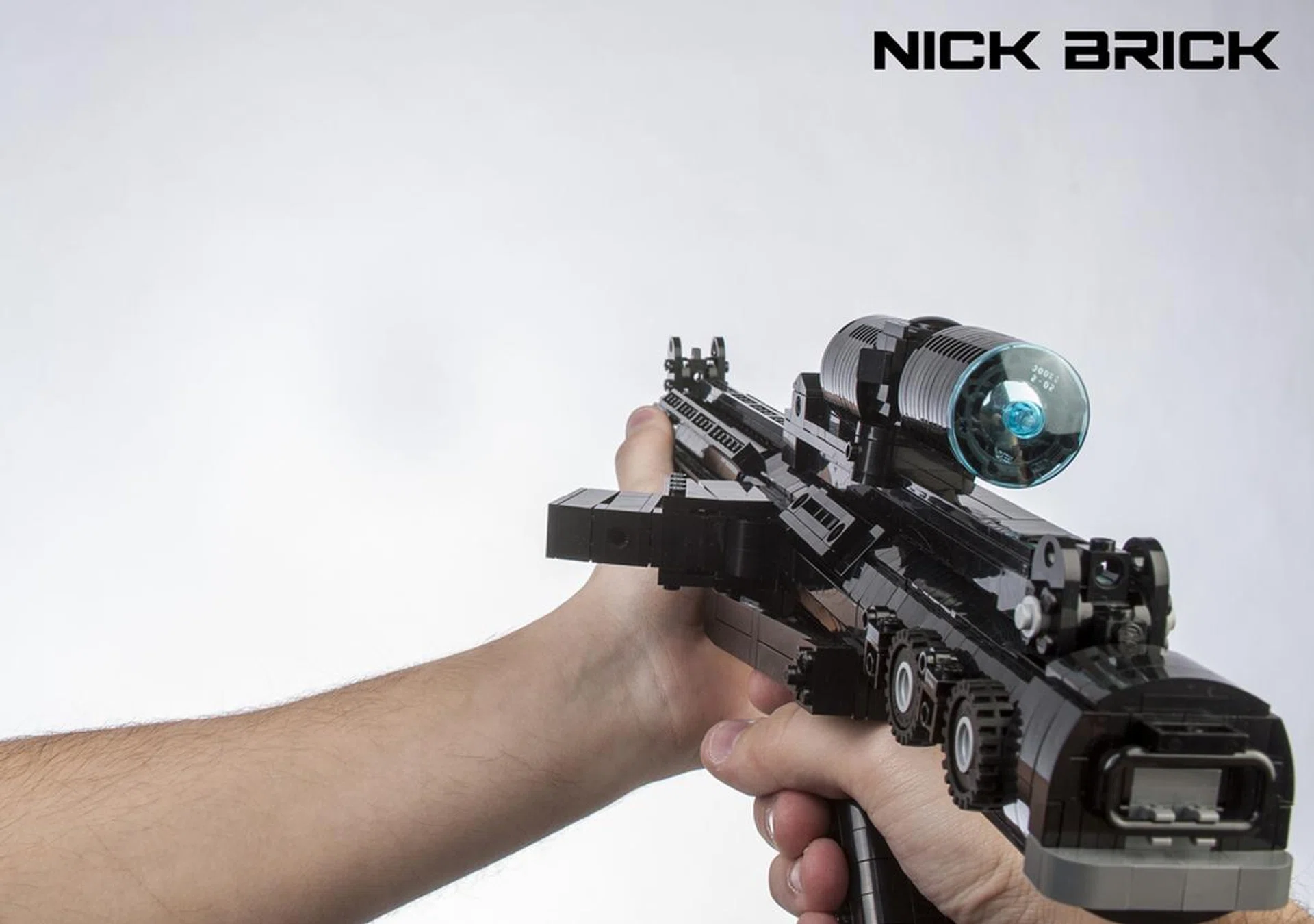 Same LEGO creation in first person shooter pose. Image Credit: The Brothers Brick.