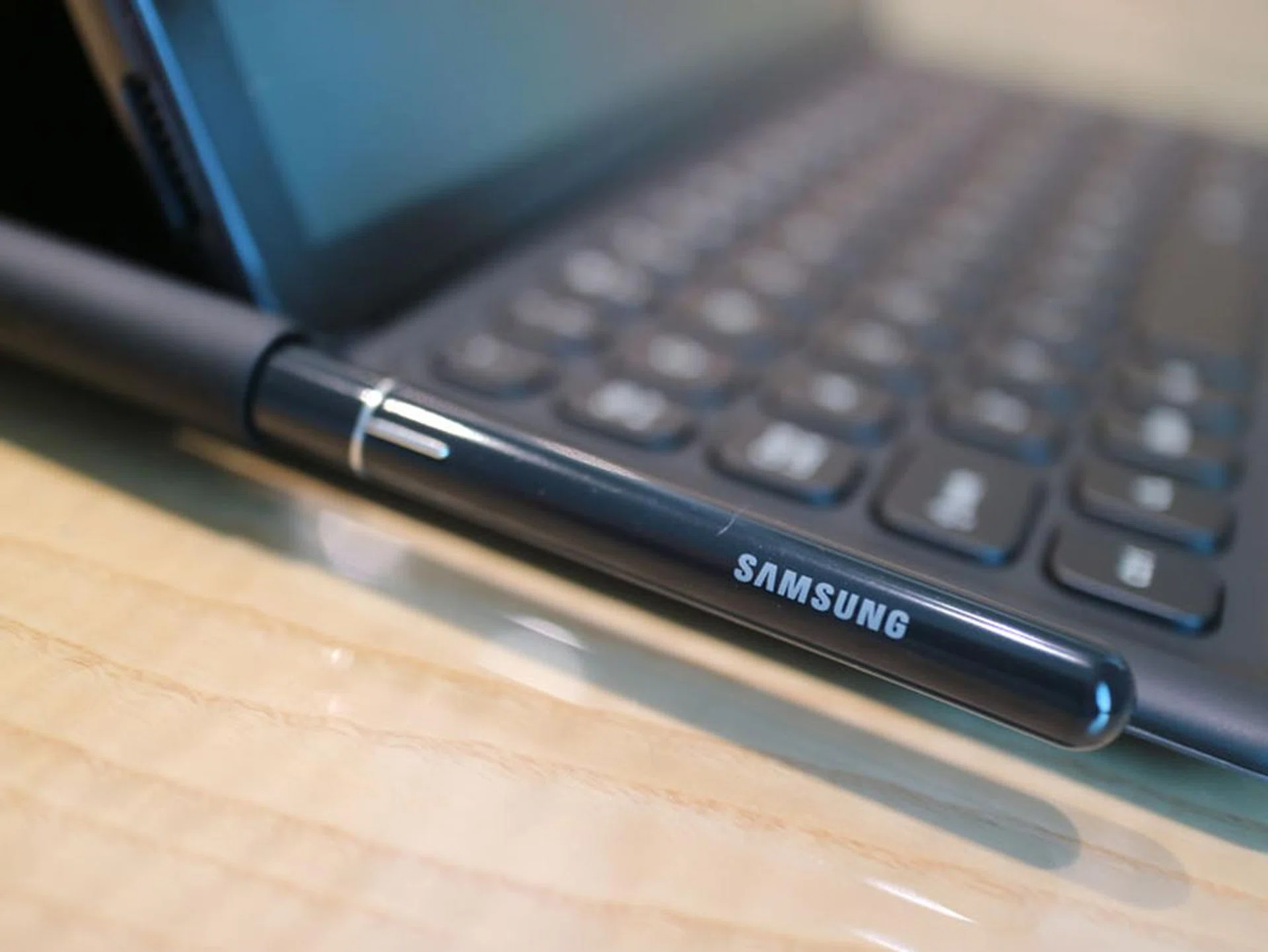 S-Pen holder on the optional Book Cover Keyboard.