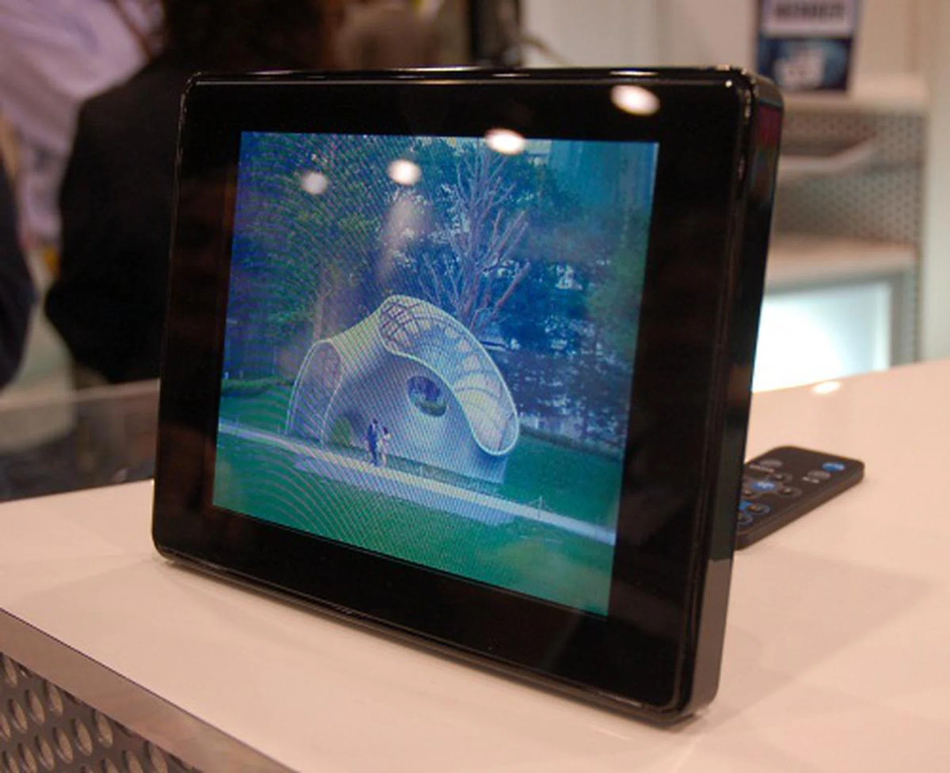 Even though the Fujifilm camera can take pictures in 3D, you can't display them easily on your typical PC monitor. Instead, special equipment like this 3D capable photo frame is required, limiting the adoption of such cameras.