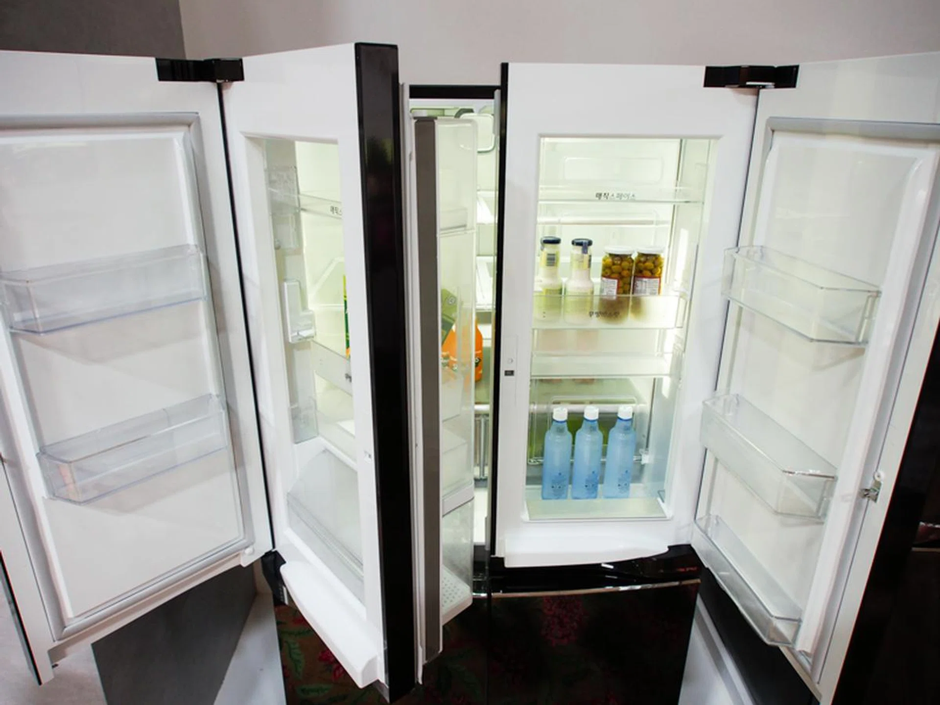 The new 4 door LG fridge with double door-in-doors.