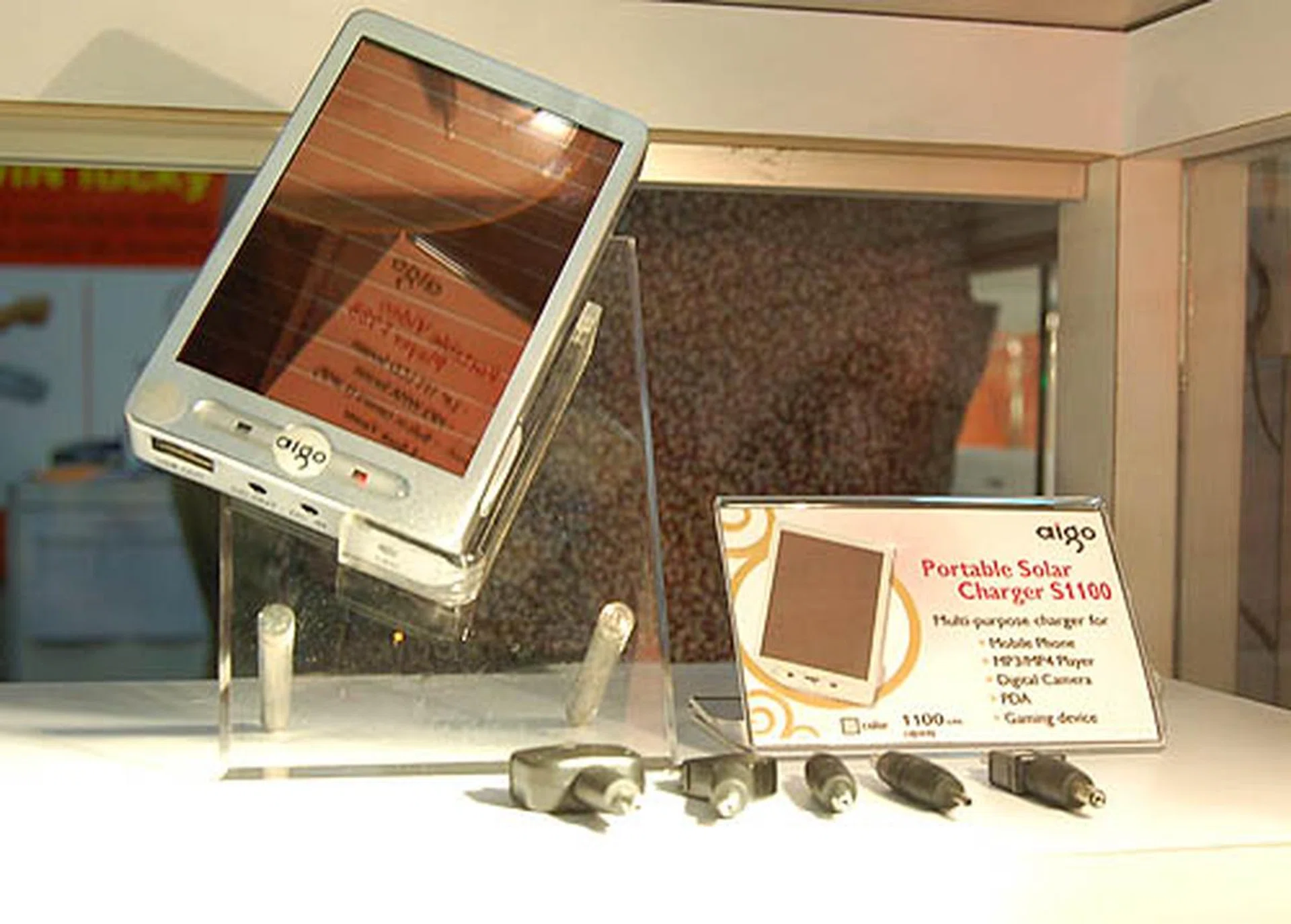  aigo offered a very interesting device - a charger that juices up your digital audio players, mobile phones, PDAs and digital cameras using just sunlight. The Solar Charger S1100 can be had for S$99.  