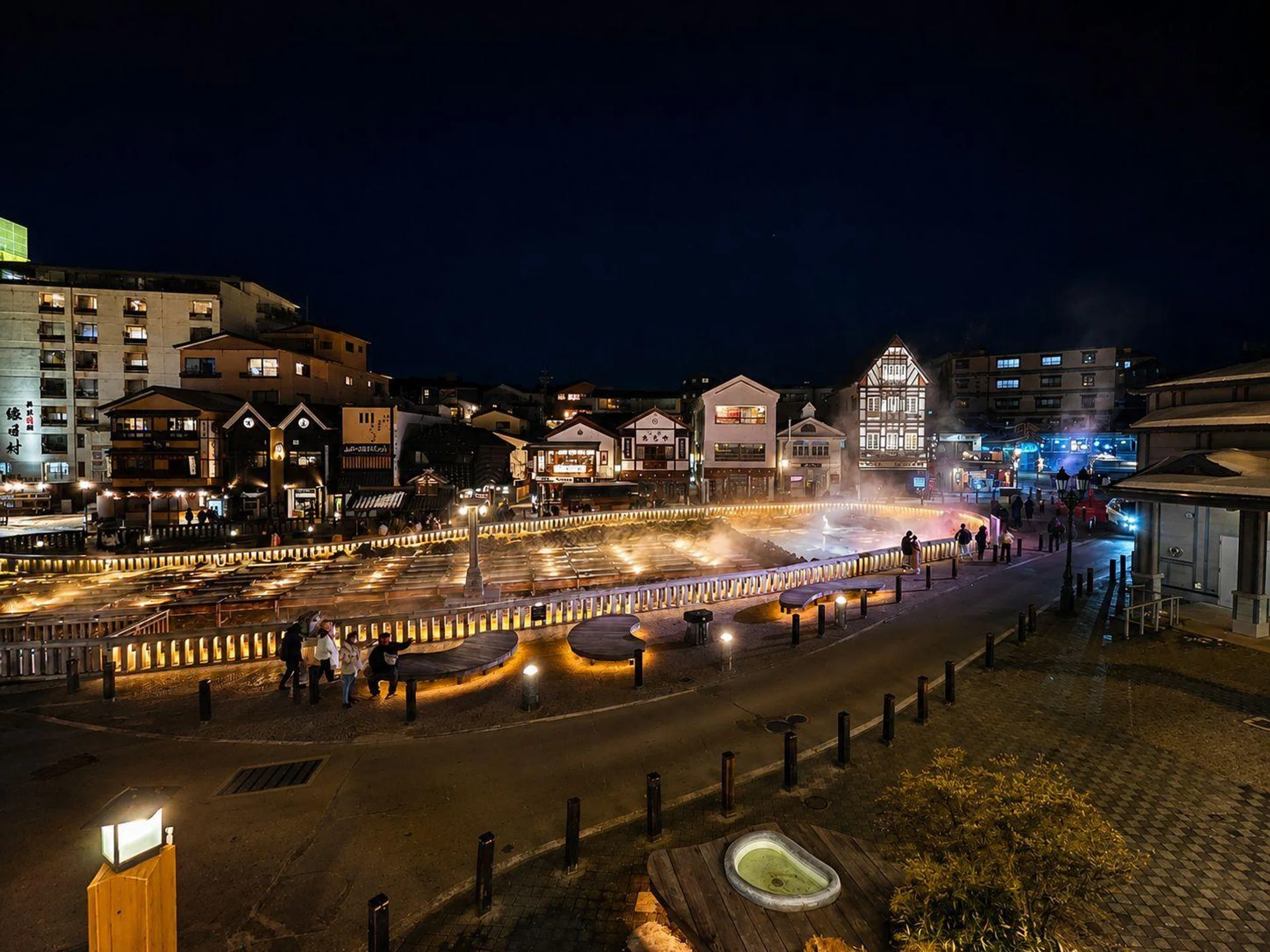 Yubatake hot spring field