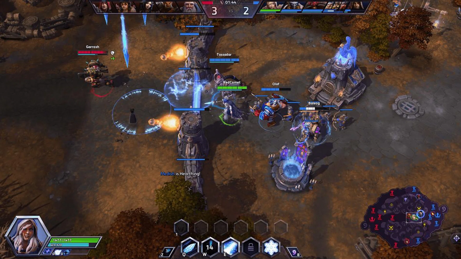 Practicing with bots is a great way to improve on your skill shots before facing off real-players.