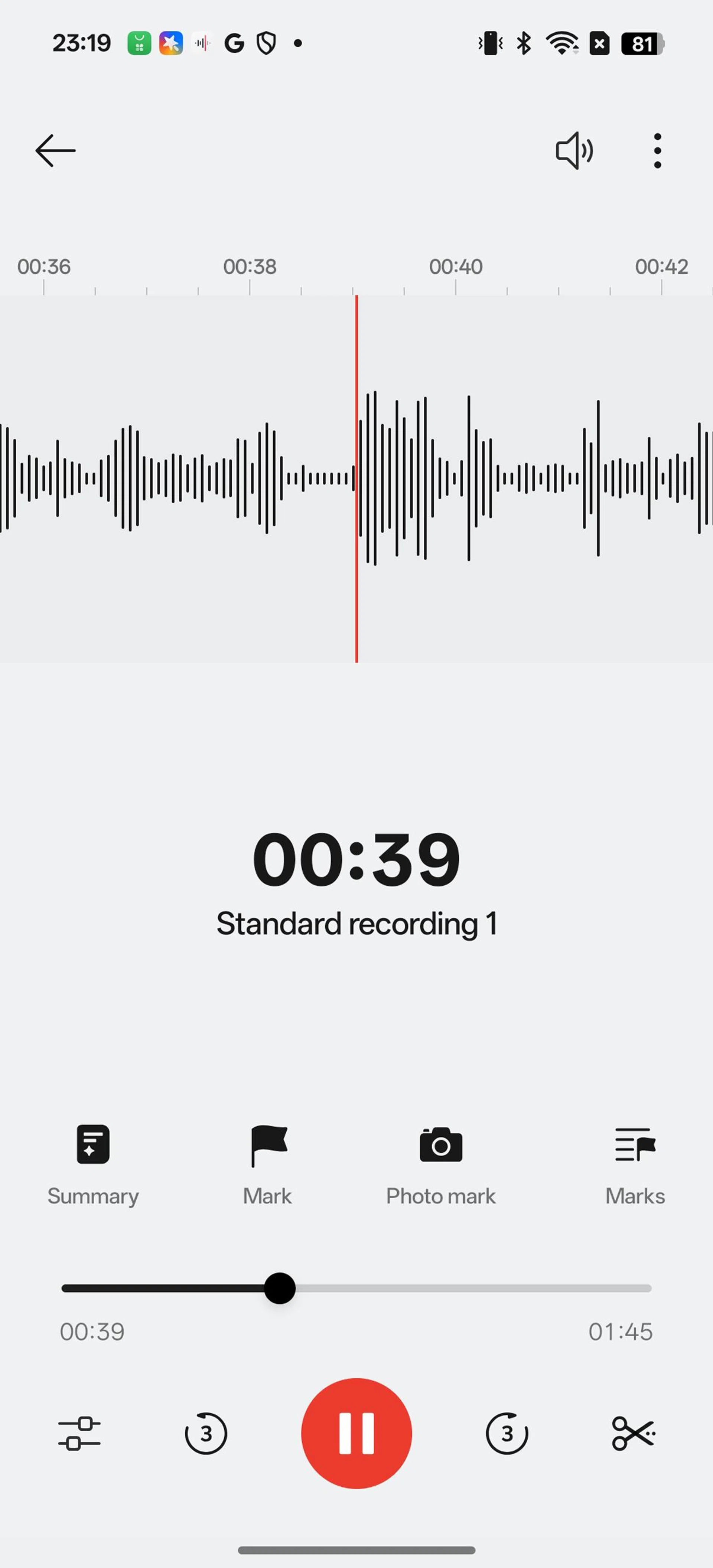 The "generate" button for voice recordings appear after you complete your recording. Screenshot: HWZ.