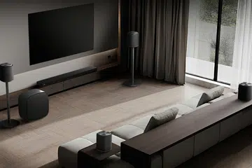 lg electronics sound suite ai setup h7 soundbar w7 subwoofer m5 and m7 speakers using dolby atmos flexconnect