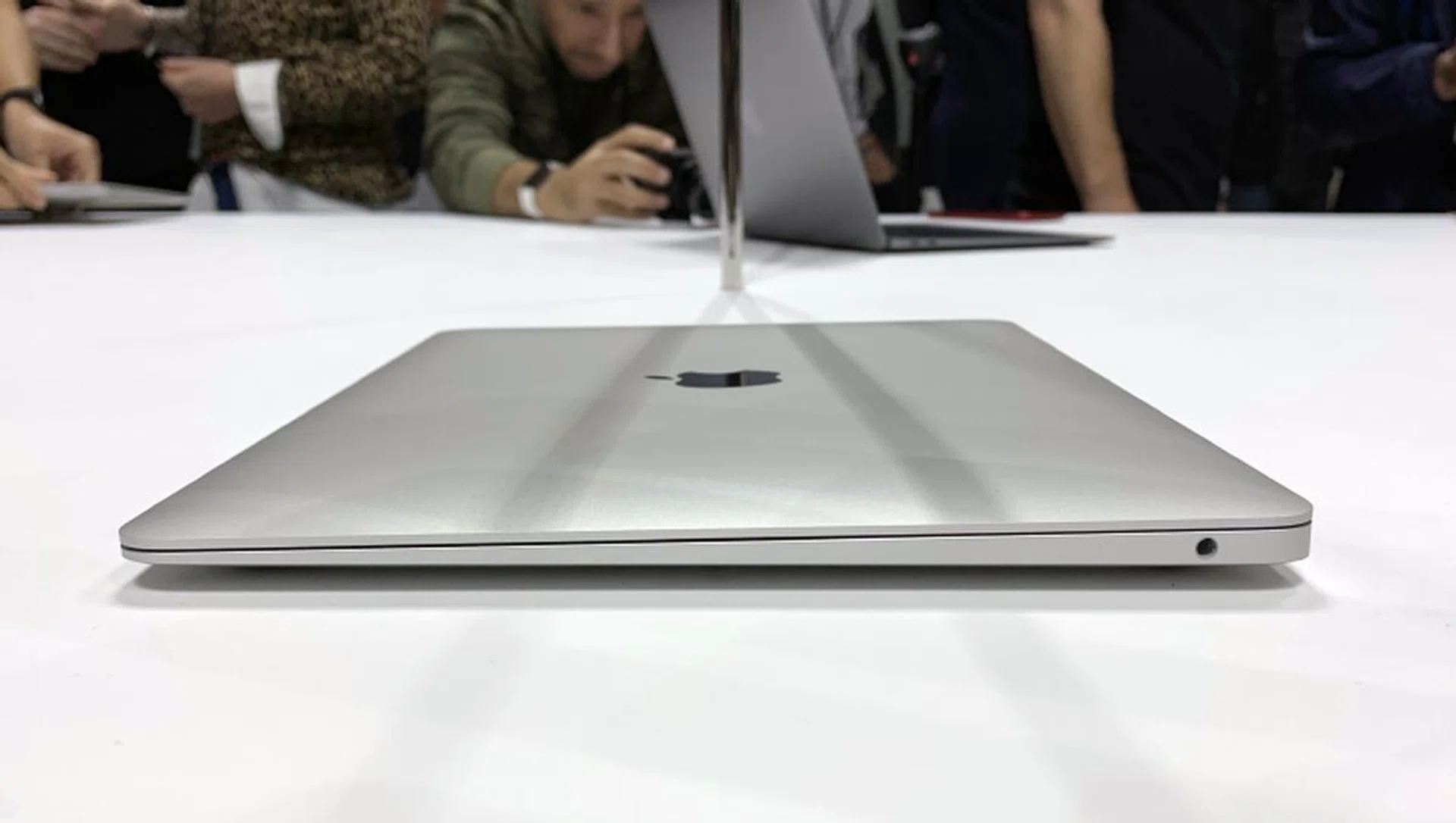 Thankfully, the headphone jack remains. Note also the wedge shape design.