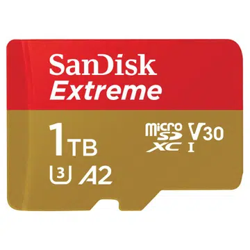 The 1TB* SanDisk Extreme® UHS-I microSDXC™ card.