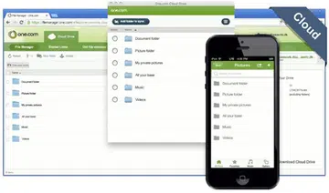 One.com's Cloud Drive lets you sync, backup, share, and access your files and folders from multiple places on your PC, Mac, and mobile devices.