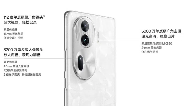 Oppo Reno11 Pro rear cameras.