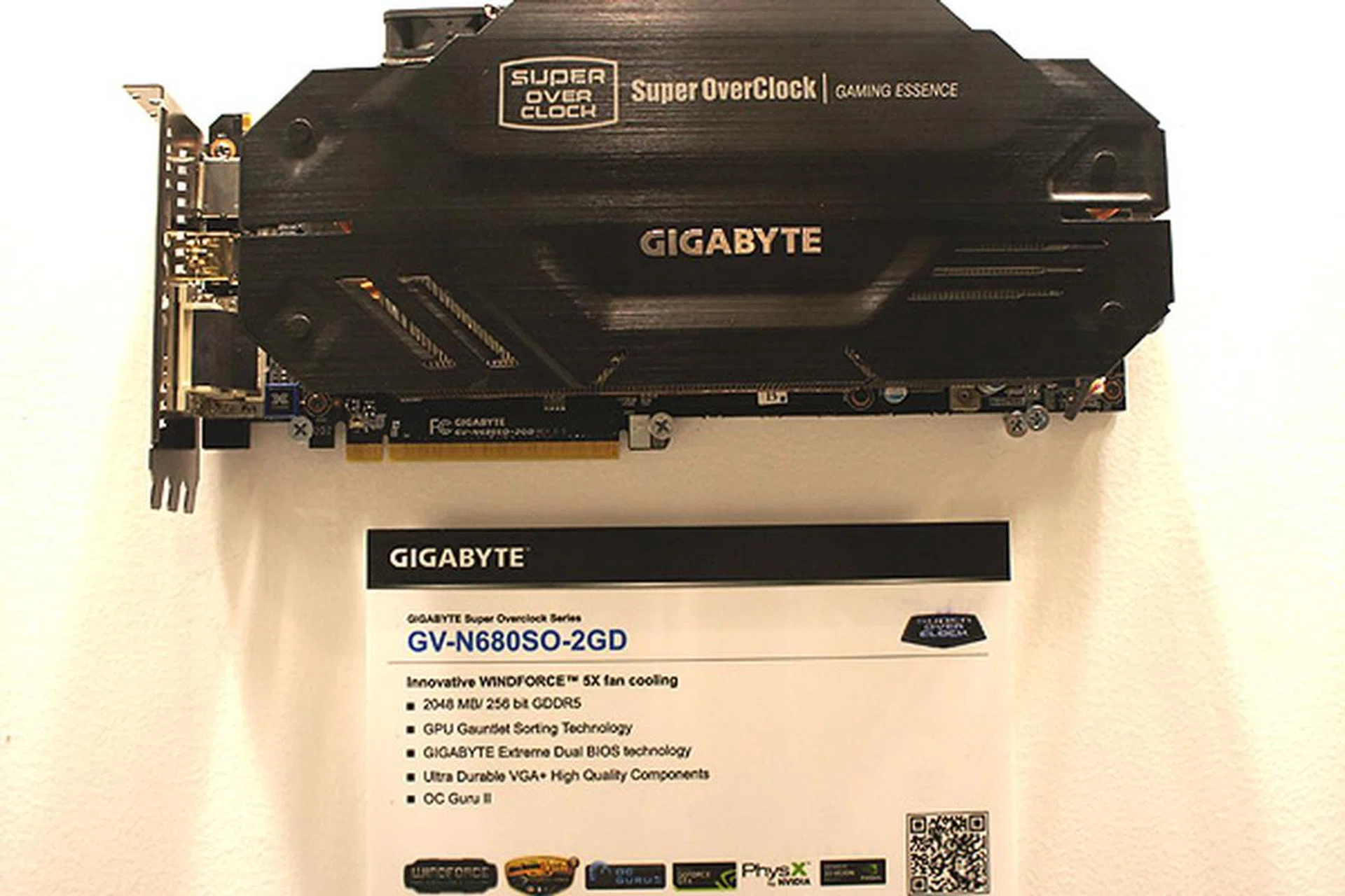 This is only be Gigabyte's flagship single GPU NVIDIA card and there's five cooling fans, but not where you'd expect them to be.