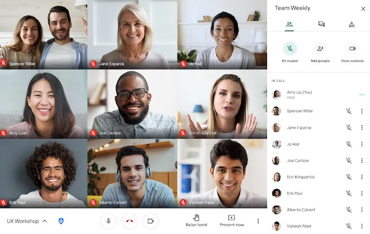 Being able to mute all was rolled out earlier. Image source: Google. 