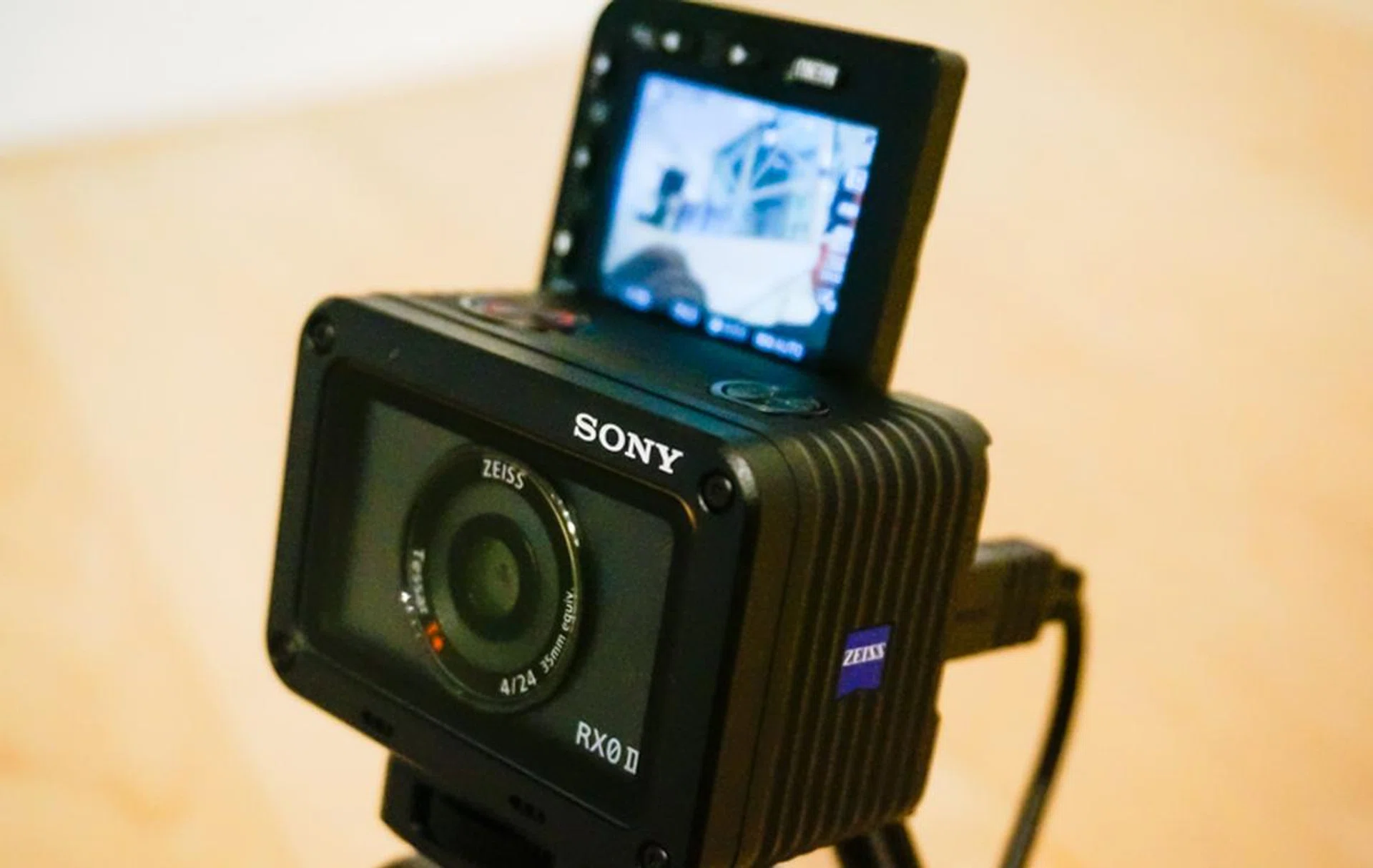 The rear LCD now flips up for easy selfies.