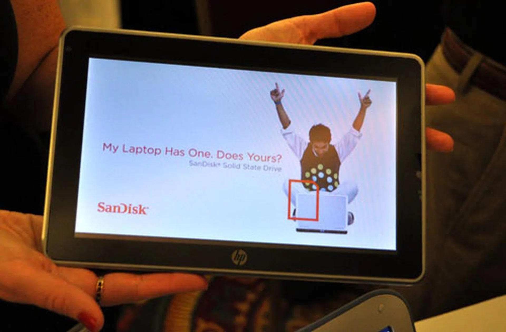 Also spotted at Sandisk's booth is this HP Slate that's uses Sandisk's SSDs. We are yet to see the Slate appear in Singapore and the local regions, so if you're lusting after one, good luck.