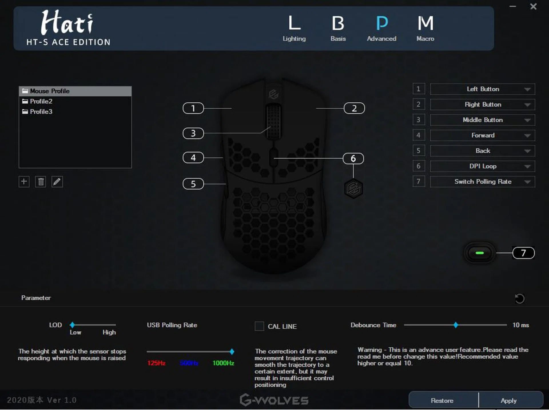 You can also adjust the lighting and program macros in the driver software. 