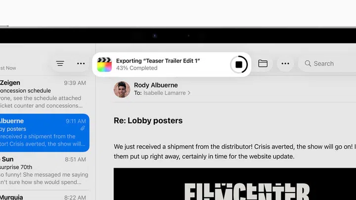 Tasks can now run in the background. Photo: Apple.