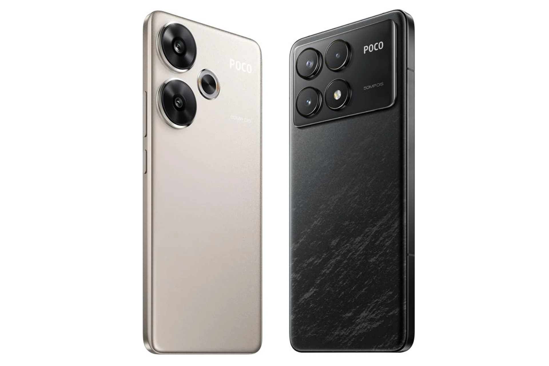 Poco F6 (left) and Poco F6 Pro (right).