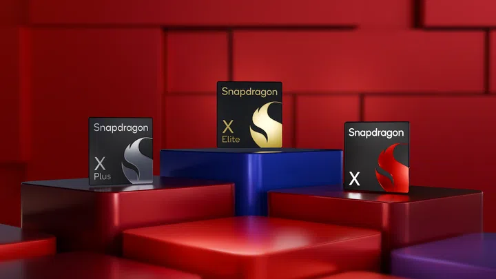 The entire family is here. Snapdragon X Plus counts as two because it has 10-core and 8-core configurations. Image: Qualcomm.