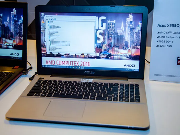 The Asus X555Q will come equipped with an AMD FX 9800P APU, AMD Radeon R7 graphics, 16GB DDR4 memory and 512GB SSD storage.