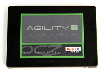 The Agility 4 has the same controller as its Vertex 4 sibling but makes do with slower asynchronous NAND and a smaller memory cache.