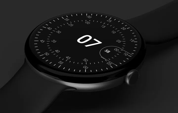 Purported render of the Google Pixel Watch. <br>Image source: @jon_prosser x @Rendersbylan