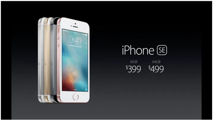 U.S. prices of the iPhone SE.
