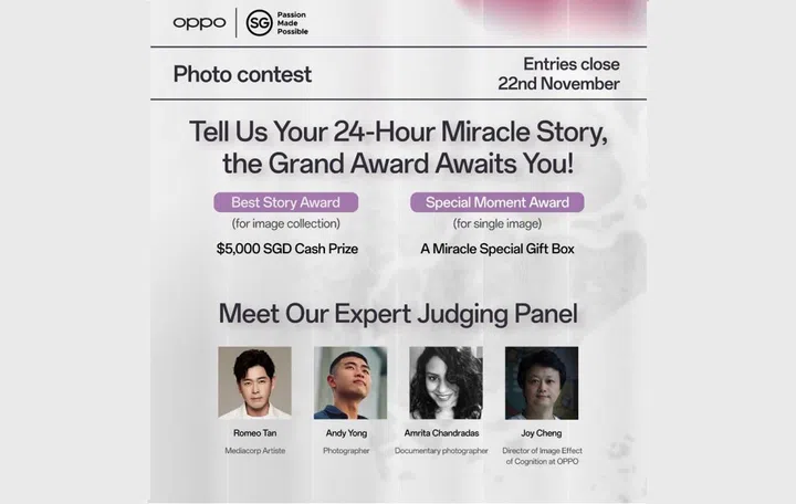 OPPO and STB are holding a unique photography competition. Image: OPPO Singapore.