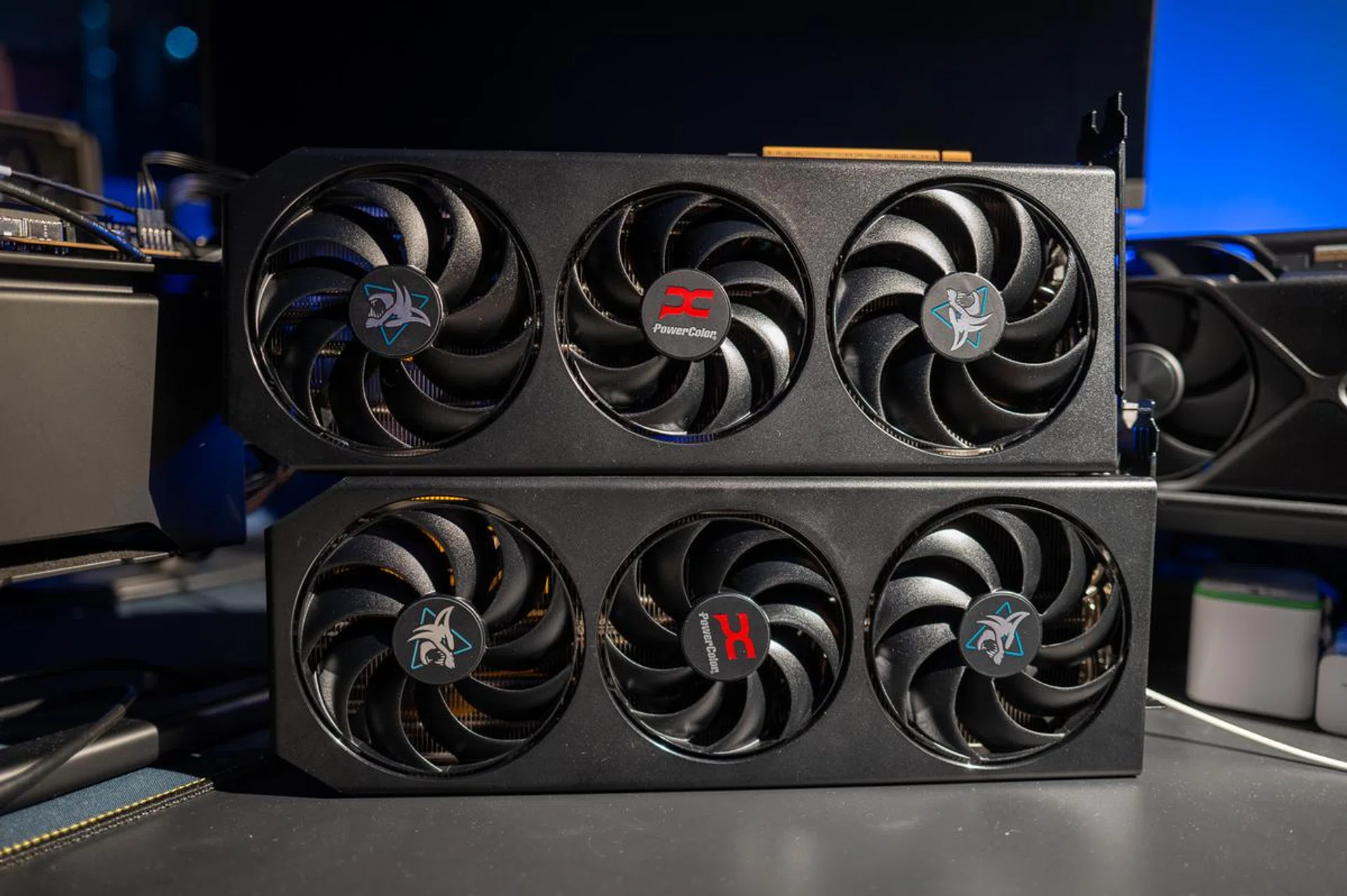 In place of a reference card, AMD sent over PowerColor's Hellhound series. Image: HWZ
