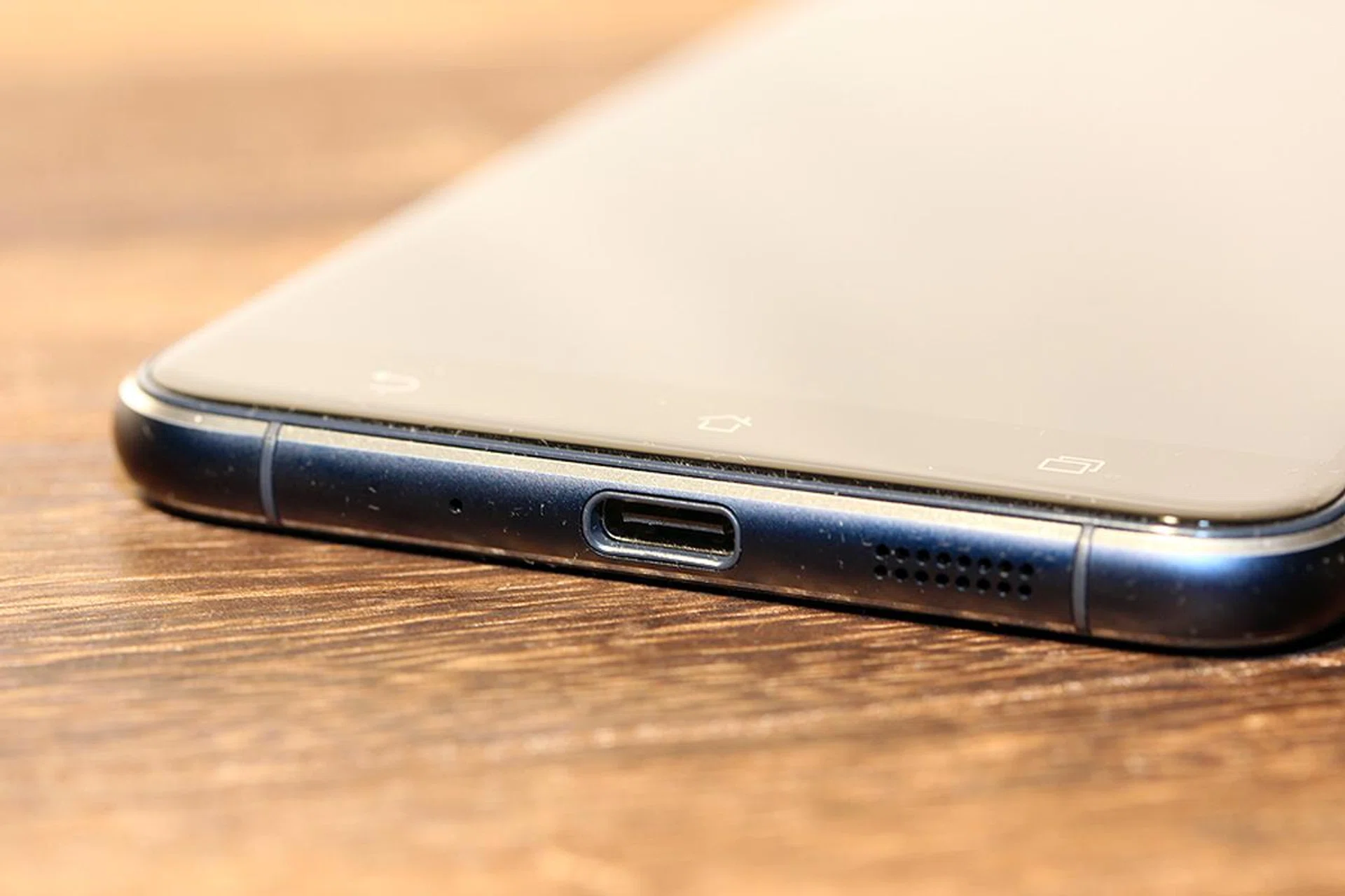 The phone uses the new USB Type-C port for charging.