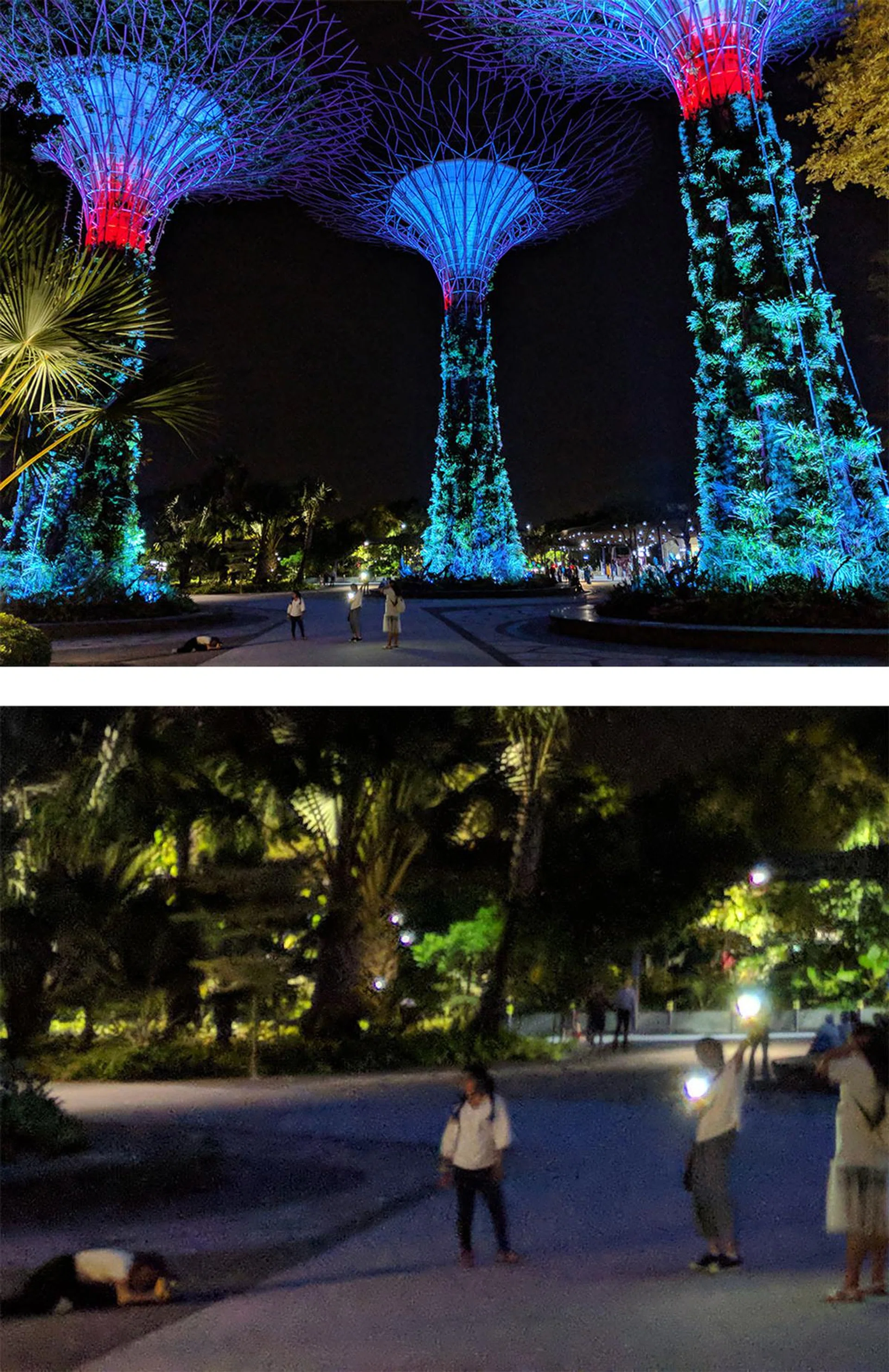 The Pixel 2’s low-light images damp down image noise quite well, but you can spot some splotchy artifacts if you look closely.