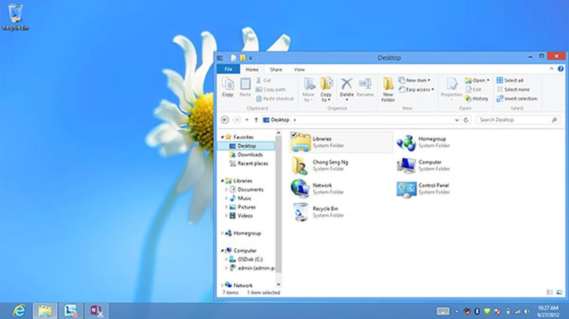 The classic desktop environment is still around, but without the Start button.
