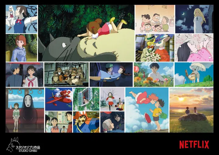 A collage of the Ghibli movies coming to Netflix. | Image: Netflix