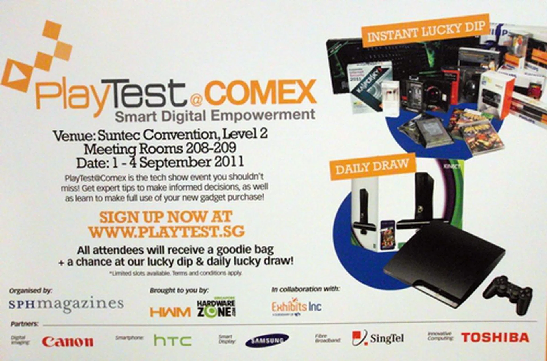 We have five partners involved in the PlayTest with a list of talks to enrich your knowledge in the following areas: digital imaging, smartphones, smart display, fibre broadband and innovative computing.