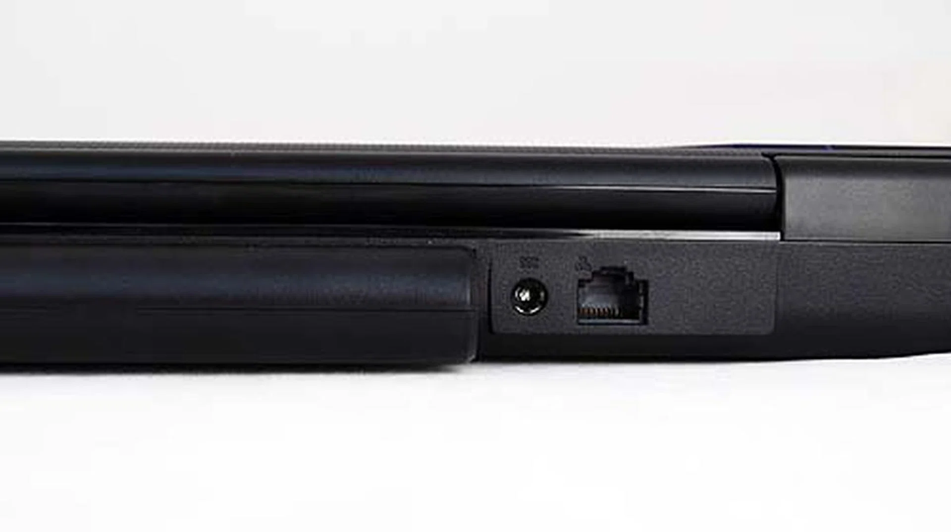  We rarely see ports at the back these days, but the G51J has space for the LAN and power jack.