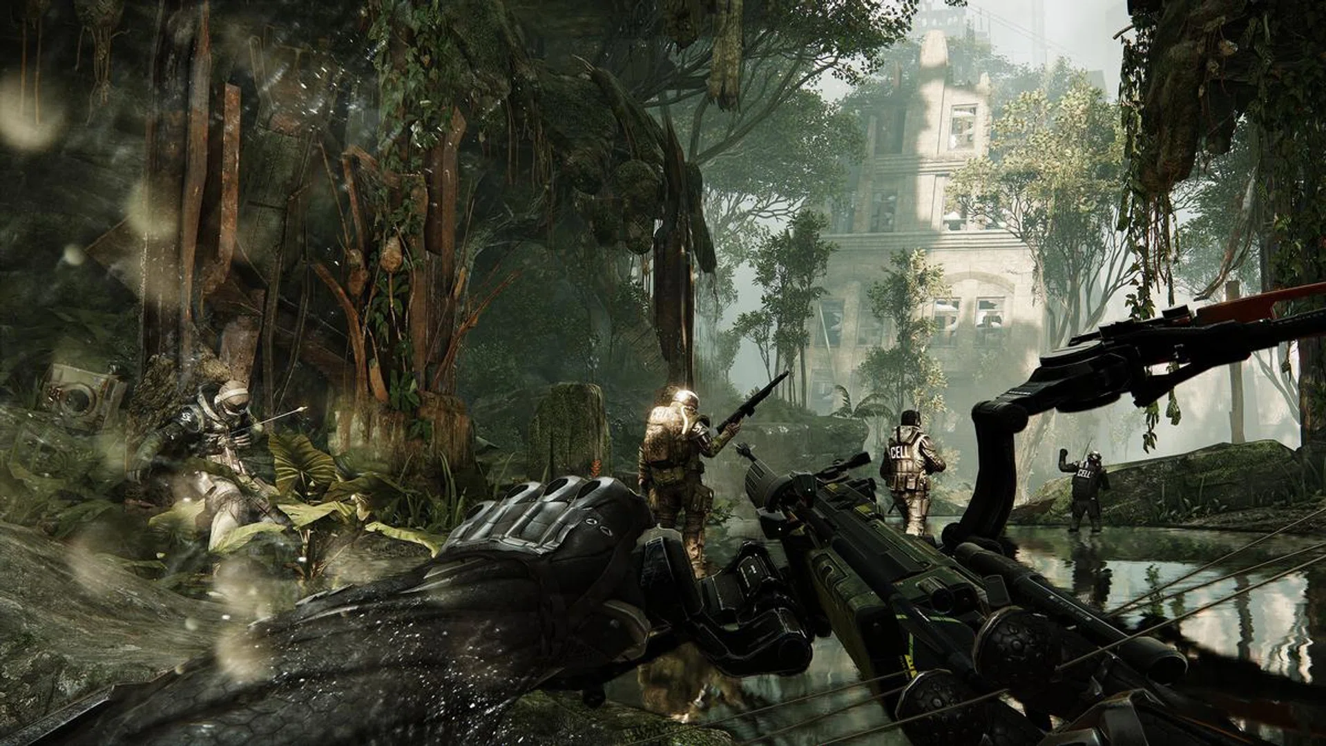 Maxed out Crysis 3 on the PC probably has Killzone Shadow Fall beat in terms of graphics.