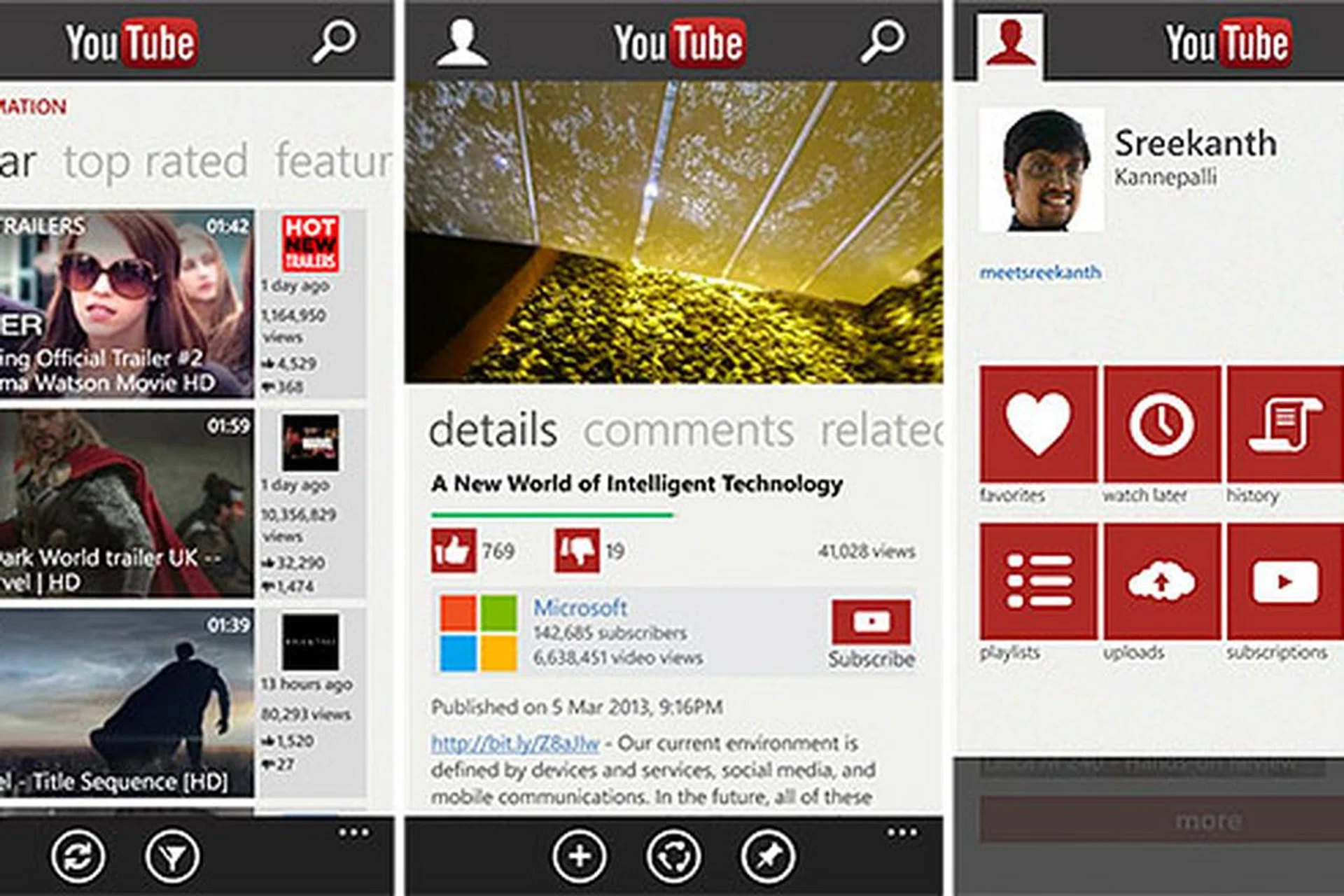 Microsoft's YouTube app for Windows Phone has returned to the Windows Phone Store...for two days. (Image source: Microsoft.)