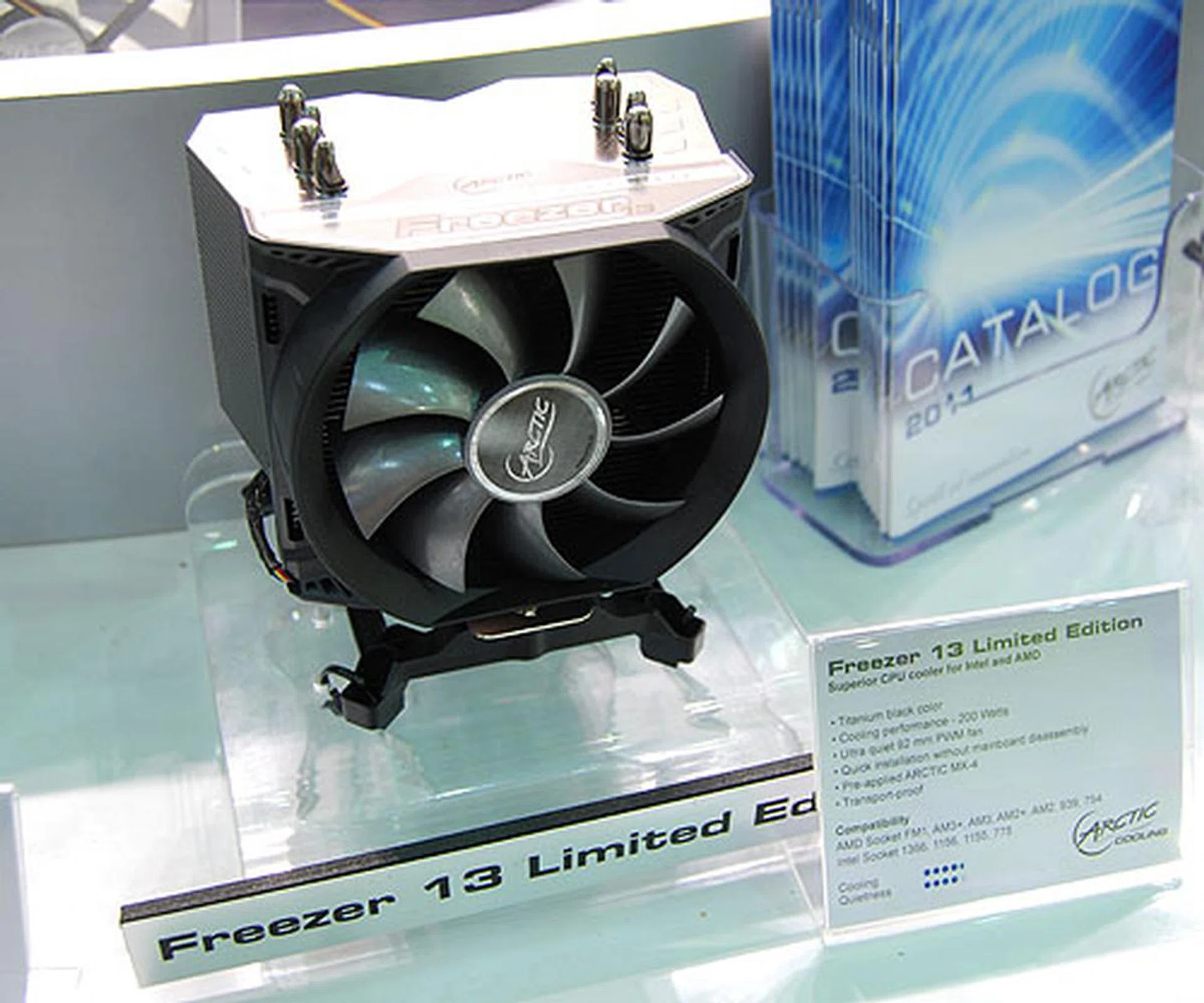 The Freezer cooler has been successful enough that Arctic Cooling decided that it deserves a special, limited edition. This version comes in a titanium black color with cooling performance of up to 200W. The design of its fins also make it less liable to damage when transporting, suitable for enthusiasts and overclockers who travel with their rigs. 
