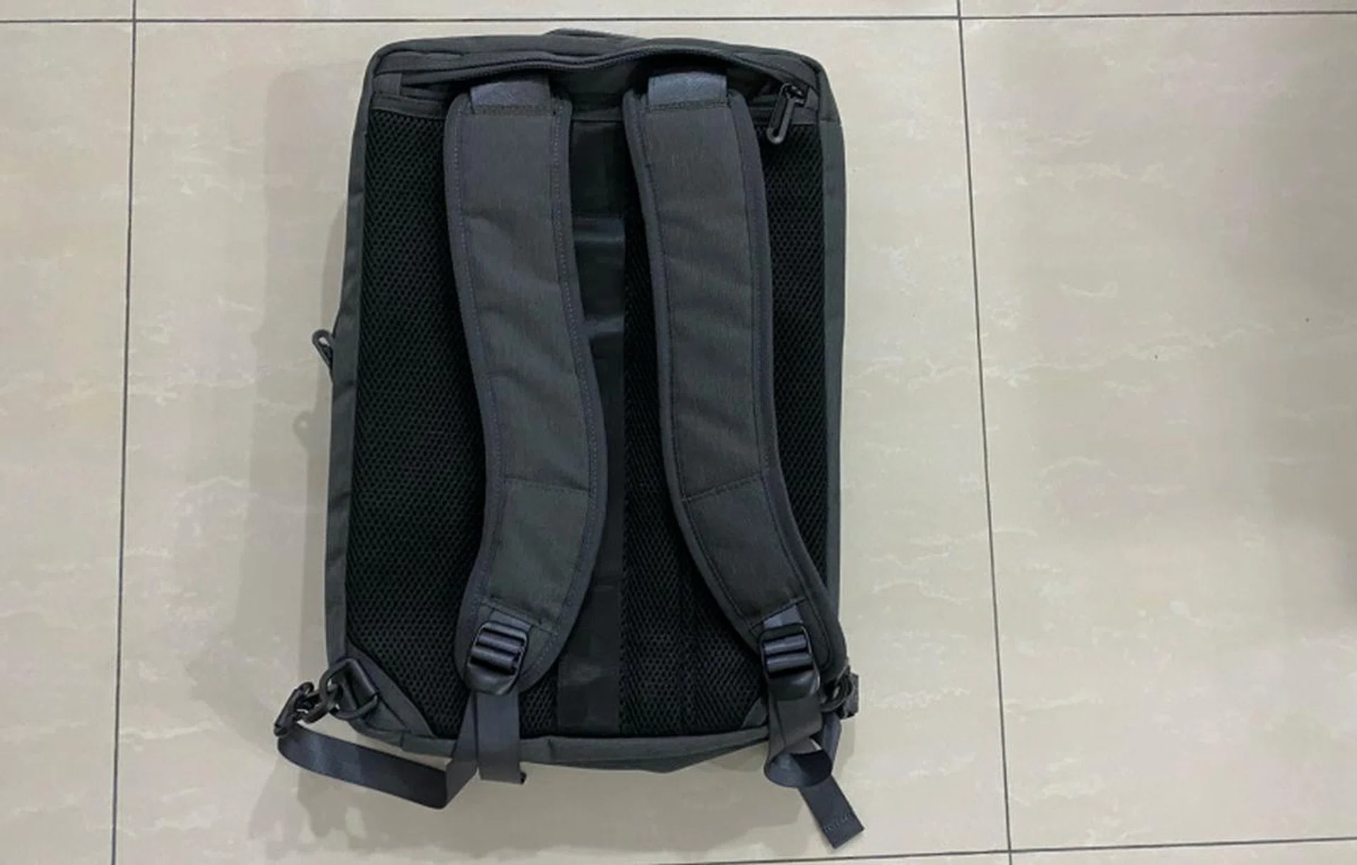 You can see the contoured design of the backpack straps.