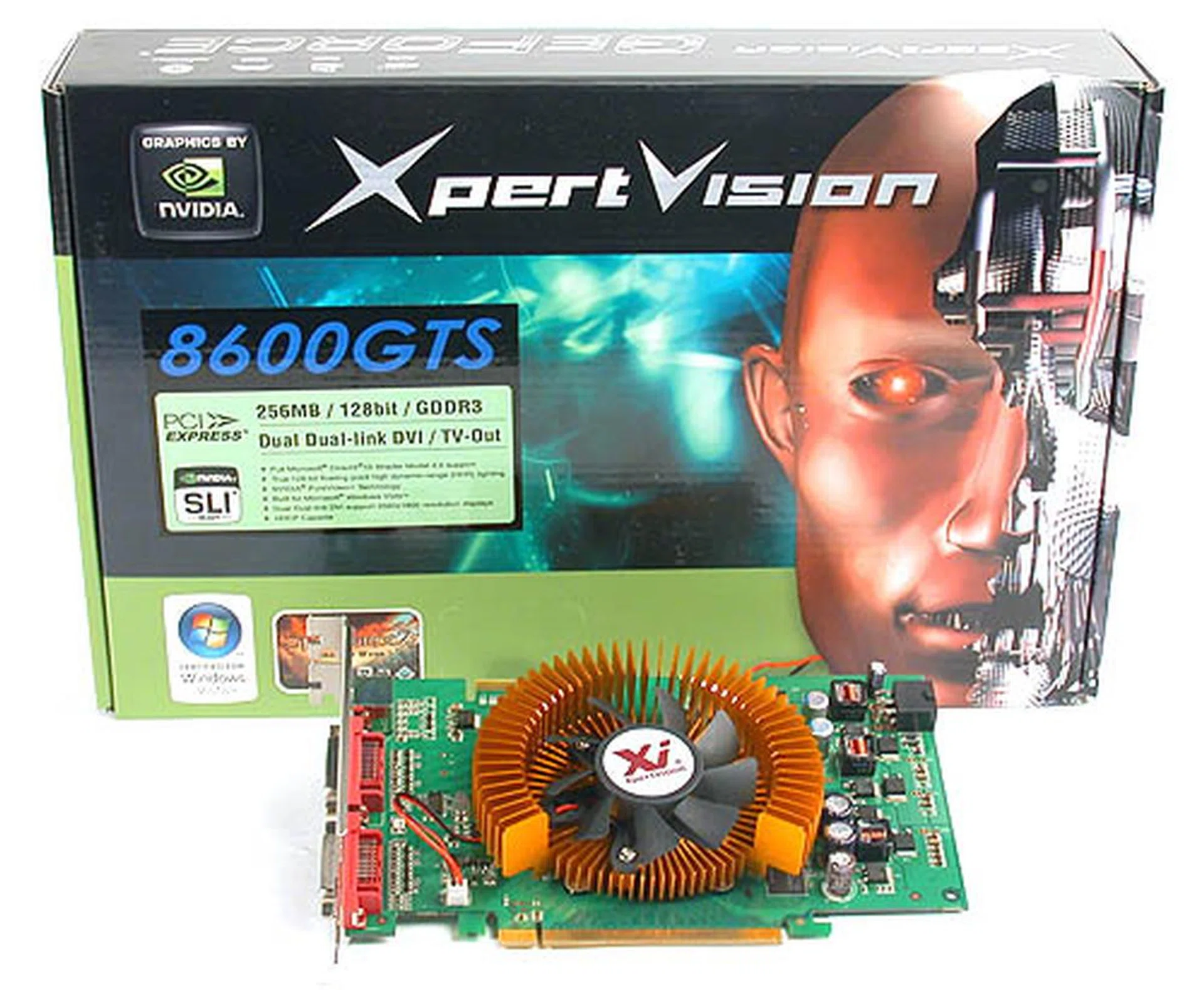 XpertVision has its own custom cooler for its GeForce 8600 GTS.