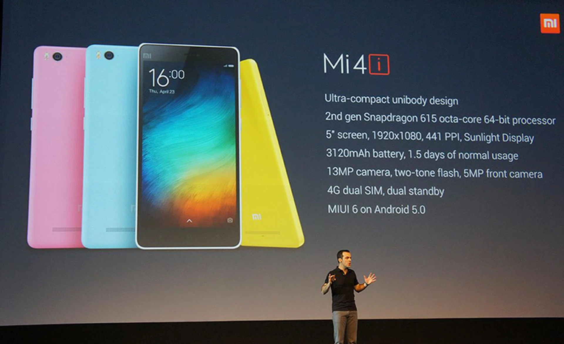 These are the new Mi 4i's key specifications.