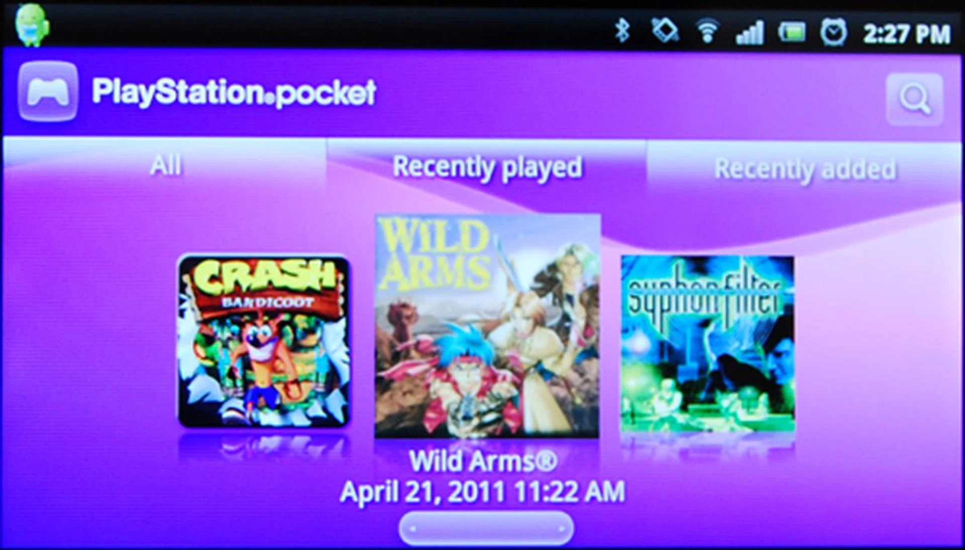 Another app, known as PlayStation Pocket, houses classic PlayStation One games, with Crash Bandicoot being preloaded and more titles available via the app.