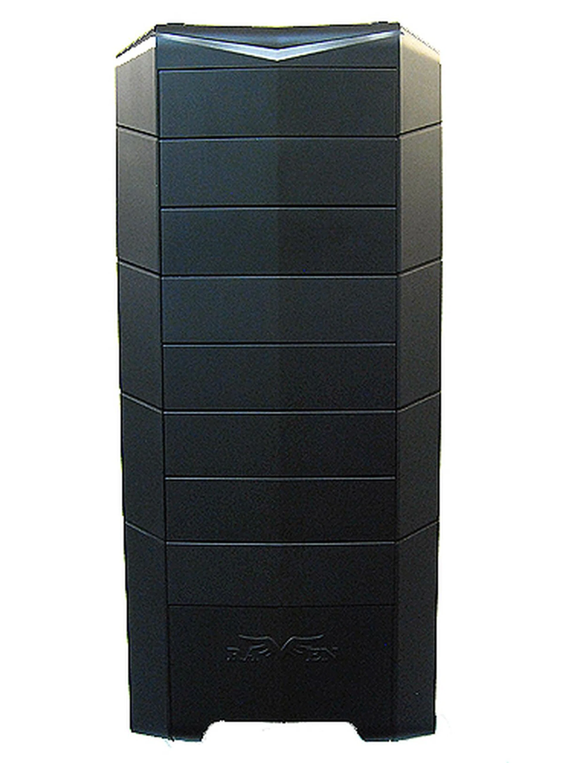 Up front, there's space for five 5.25-inch drive bays. And if you are willing to forgo the internal 3.5-inch drive cage, you can have up to eight 5.25-inch drives.