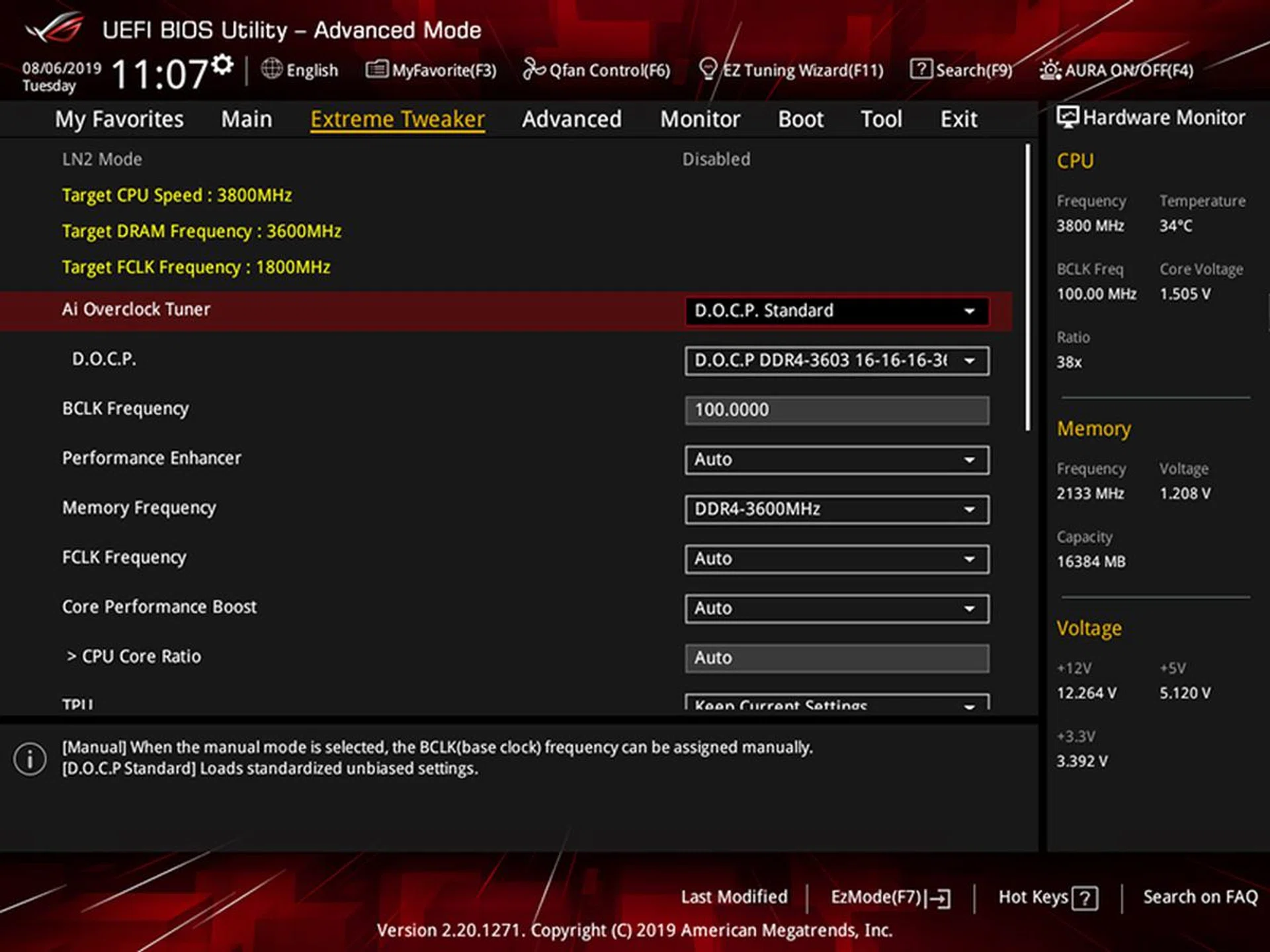 The D.O.C.P Standard profile is what ASUS calls XMP on AMD motherboards.