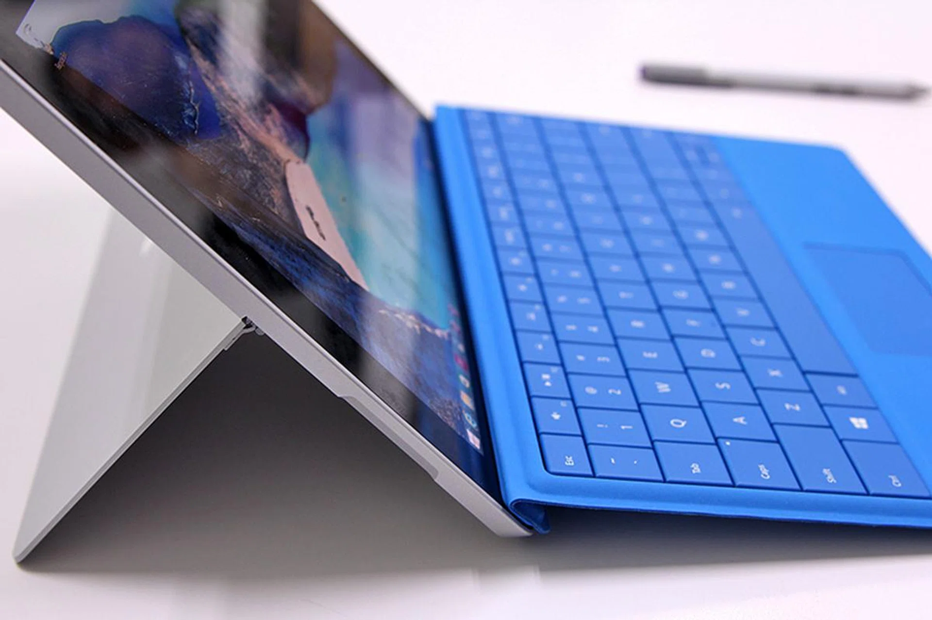 Here's the second position of the kickstand (roughly a 55-degree angle) that you can use to prop up the Surface 3.