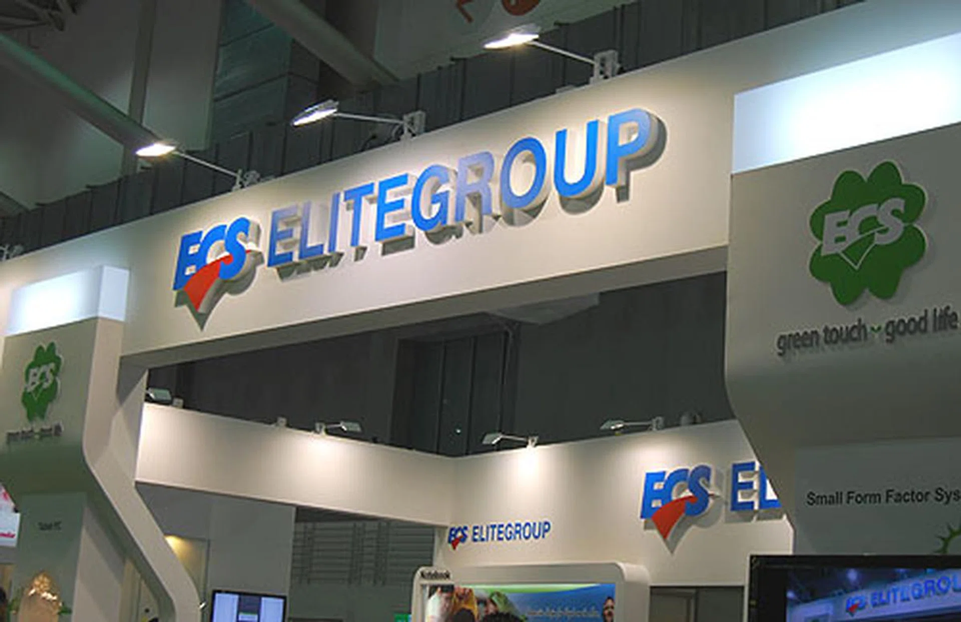 ECS has motherboards, graphics cards and even small form factor systems at its booth. We also saw the ubiquitous tablet on show.  