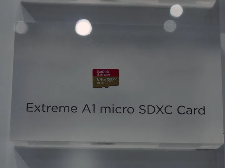 The higher-end SanDisk Extreme MicroSD card with A1 compatibility will be available later this year.