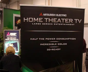 A big fish in a small pond, Mitsubishi was the clear brand name among the other vendors at CES 2010's designated 3D Tech Zone.