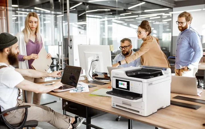 The WF-M5899 in use. Image source: Epson.