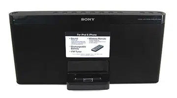 The sony RDP-XF100iP iPod/iPhone docking system prides itself on its portability and premium sound.